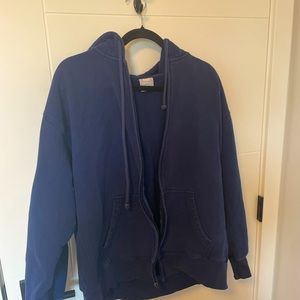 Aritzia Boyfriend cozy fleece zip up